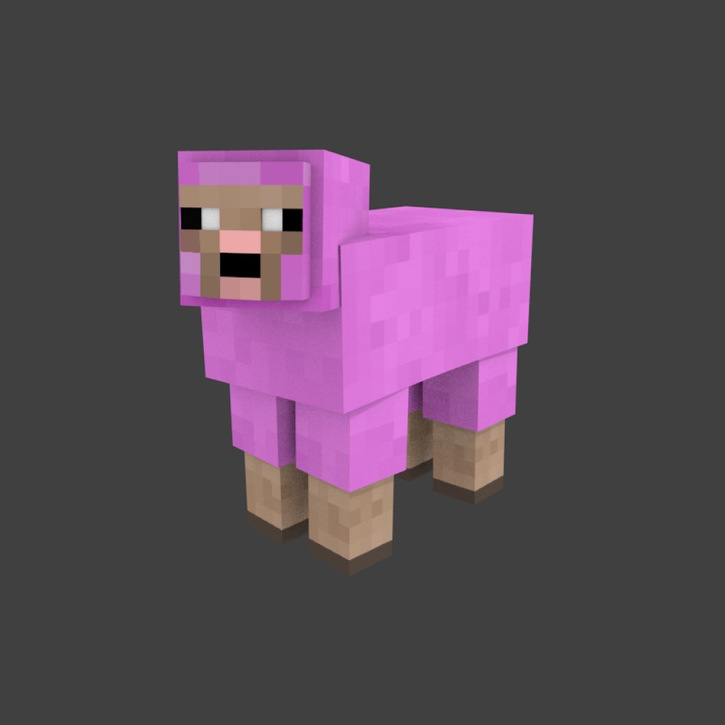 Pink Minecraft Sheep preview image 1